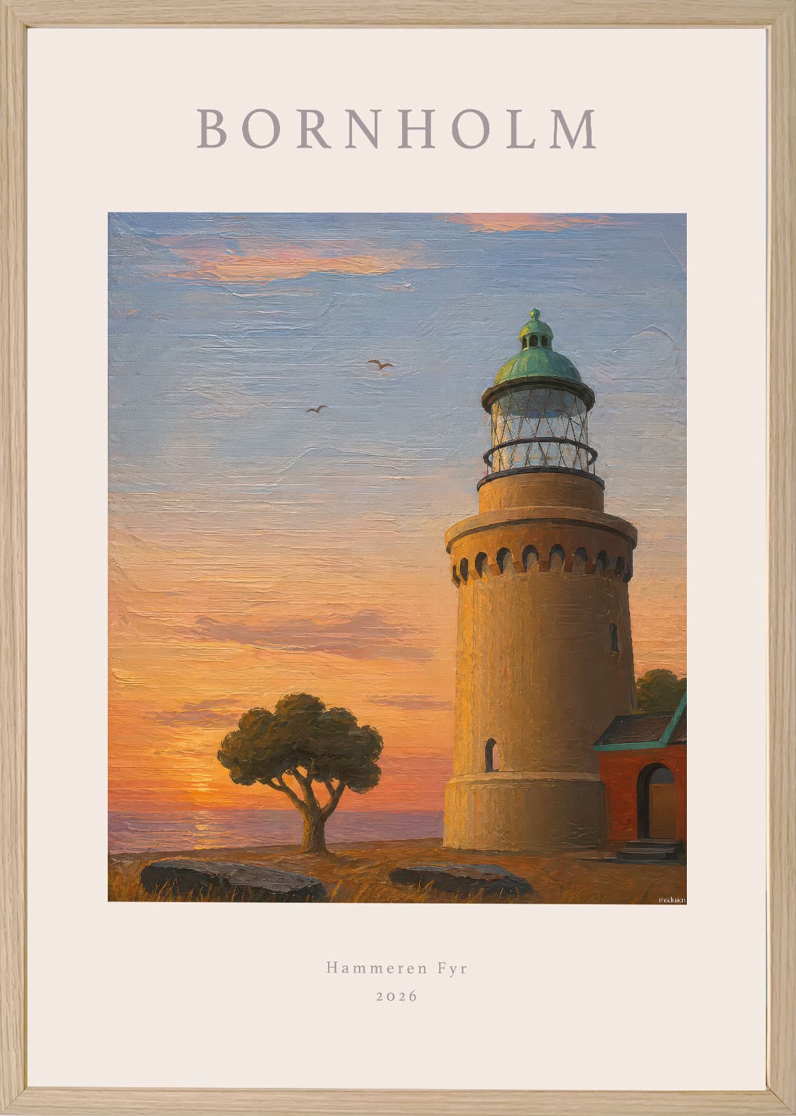 Bornholm Hammeren Fyr Plakat