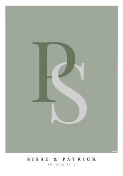 Personlig bogstavsplakat - Farve 20