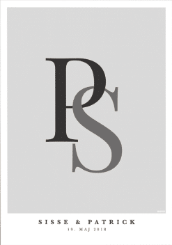 Personlig bogstavsplakat - Farve 2