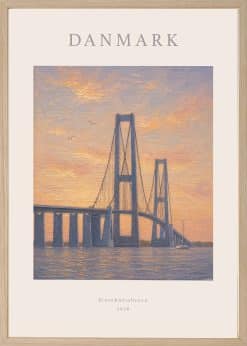 Danmark Storebæltsbroen Plakat