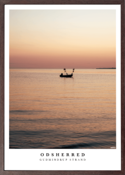Odsherred Gudmindrup Strand 3 hvid kant sort ramme