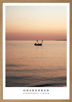 Odsherred Gudmindrup Strand 3 hvid kant sort ramme