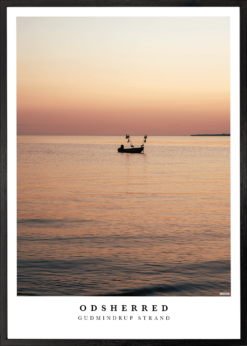 Odsherred Gudmindrup Strand 3 hvid kant sort ramme