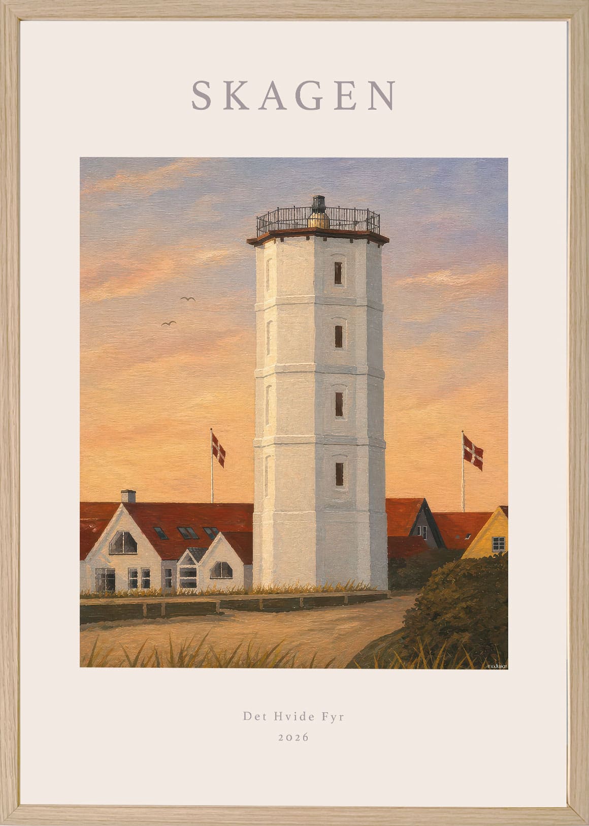 Skagen Det Hvide Fyr Plakat