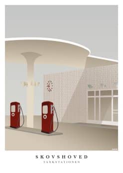 Skovshoved Tankstation Plakat