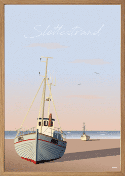 Slettestrand Fiskerbådene Plakat