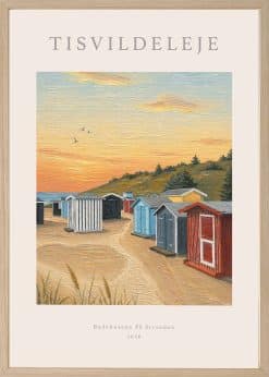 Tisvildeleje Badehusene På Stranden Plakat