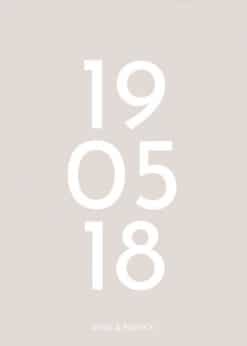 Datoplakat Beige