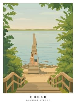 Hundslund/Odder Sondrup Strand Plakat