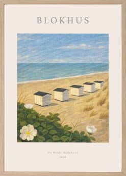 Blokhus De Hvide Badehuse Plakat
