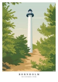 Bornholm Dueodde Fyr Plakat