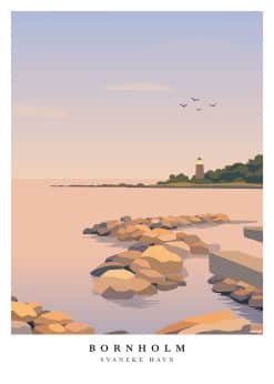 Bornholm Svaneke Havn Plakat