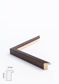 Ramme i brun træ 50x70