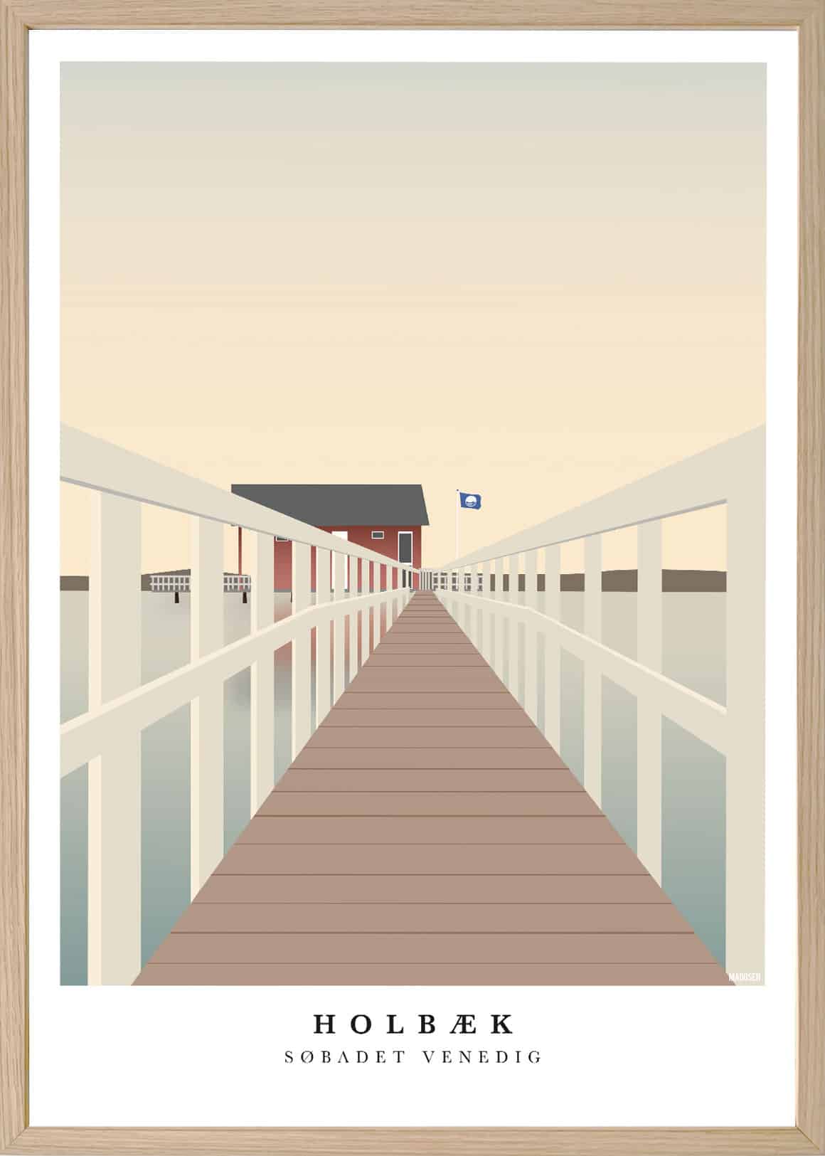 Holbæk Søbadet Venedig Plakat