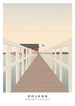 Holbæk Søbadet Venedig Plakat