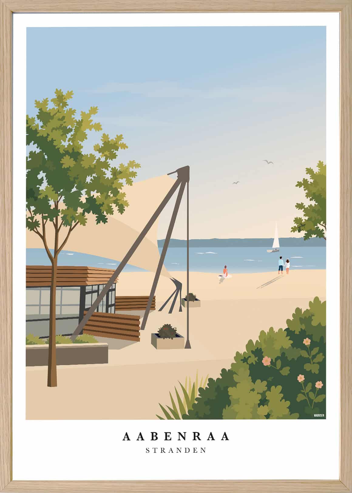 Aabenraa Strand Plakat