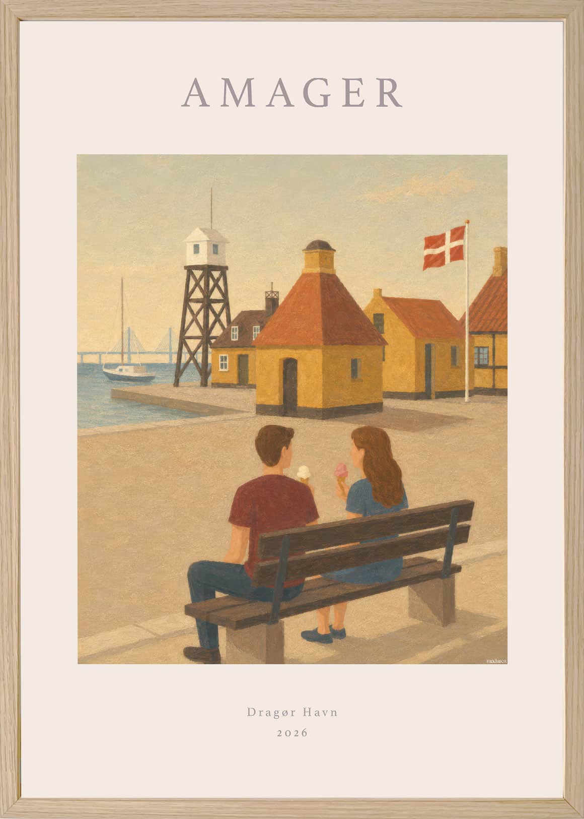 Amager Dragør Havn Plakat