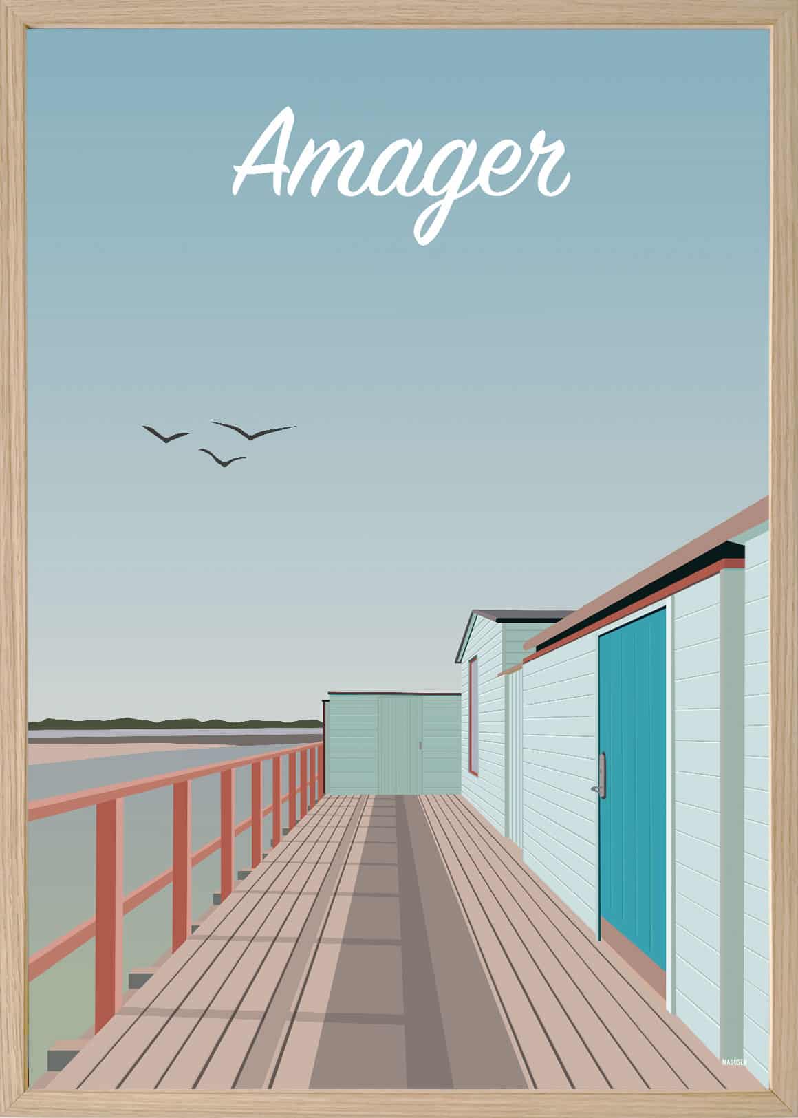Amager Helgoland Søbadeanstalt Plakat