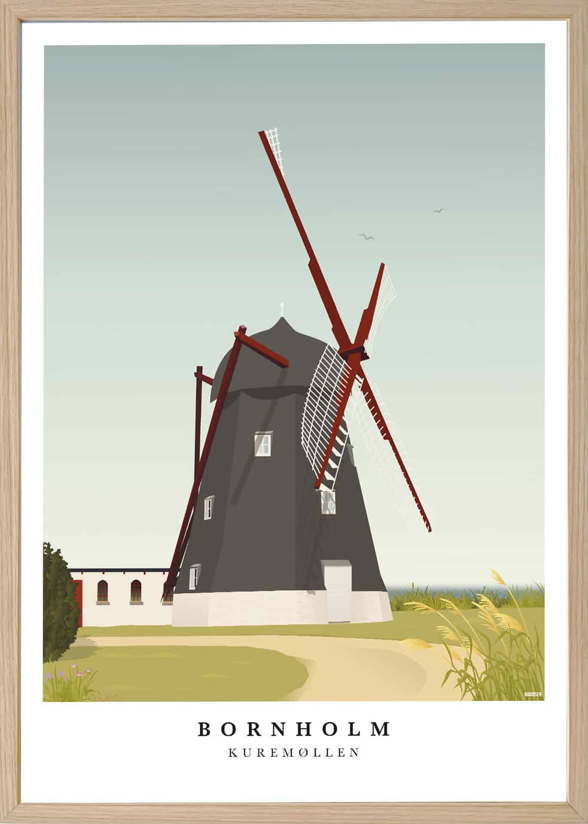 Bornholm Kuremøllen Plakat
