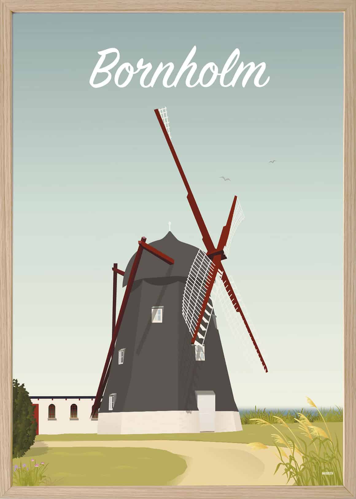 Bornholm Kuremøllen Plakat