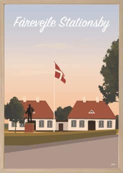 Fårevejle Stationsby Adelers Huse Plakat
