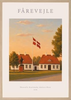 Fårevejle Stationsby Adelers Huse Plakat