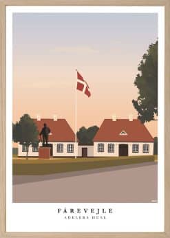 Fårevejle Stationsby Adelers Huse Plakat