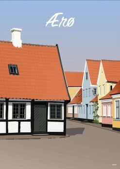 Ærø Ærøskøbing Gaasetorvet Plakat