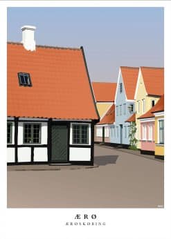 Ærø Ærøskøbing Gaasetorvet Plakat