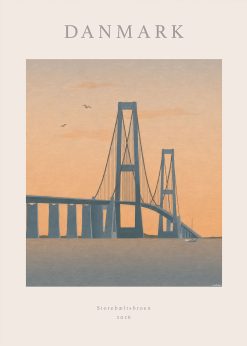 Danmark Storebæltsbroen Plakat