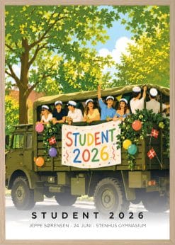 Alternative view of Student 2026 Blå Hue Plakat
