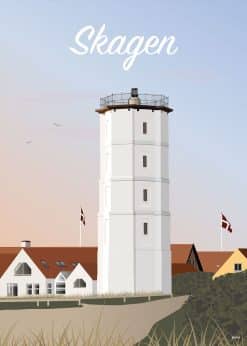Skagen Det Hvide Fyr Plakat