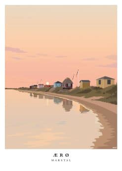 Ærø Marstal Badehuse Plakat