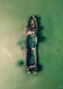 Odsherred Sj. Odde Gniben Cementskibet Drone Plakat